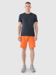 4F Spodenki treningowe szybkoschnące męskie - pomarańczowe XXL. Brązowe krótkie spodenki sportowe męskie 4f, m, bez wzorów, z dzianiny, na fitness i siłownię. W wyprzedaży za 79.99 zł.
