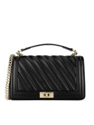 Badura Torebka TYL00495 Czarny. Czarne listonoszki damskie Badura, bez wzorów, z materiału, bez dodatków. Za 199.99 zł.