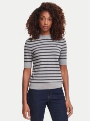 Tommy Hilfiger Sweter WW0WW49705 Szary ciemny Slim Fit. Szare swetry damskie Tommy Hilfiger, xs, bez wzorów, z syntetyku, bez kołnierzyka, bez ramiączek, bez kaptura. Za 369.99 zł.