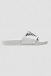 EMPORIO ARMANI Białe klapki Mules PVC logo, Rozmiar 37. Białe klapki damskie Emporio Armani, bez wzorów, bez obcasa. W wyprzedaży za 184.99 zł.