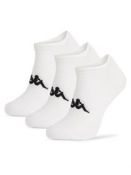 Kappa Skarpety krótkie Z4441 AW24 (3-PACK) Biały. Białe skarpety damskie Kappa, bez wzorów, z bawełny. Za 24.99 zł.