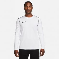 Bluza treningowa męska Nike Park 20 Crew. Białe bluzy męskie Nike, m, bez wzorów, z materiału, bez kaptura. Za 192.10 zł.