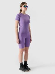 4F Legginsy kolarki trekkingowe damskie - fioletowe XS. Fioletowe legginsy damskie 4f, s, bez wzorów, z dzianiny, klasyczne, z podwyższonym stanem. W wyprzedaży za 59.99 zł.