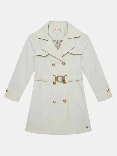 Guess Trencz J5RL10 WFYD0 Écru Regular Fit. Kurtki i płaszcze dla dziewczynek Guess, z aplikacjami, z syntetyku, bez kaptura. Za 247.00 zł.