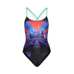 Strój jednoczęściowy pływacki damski speedo neon fan. Czarne kostiumy jednoczęściowe damskie Speedo, bez wzorów, z poliesteru, sportowe, do pływania. Za 209.09 zł.
