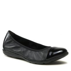 Baleriny Caprice. Czarne baleriny damskie Caprice, bez wzorów, bez obcasa. Za 219.99 zł.
