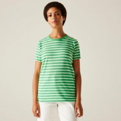 Koszulka damska Regatta Bayletta. Białe t-shirty damskie Regatta, l, bez wzorów, z bawełny, eleganckie, bez kołnierzyka. Za 97.00 zł.