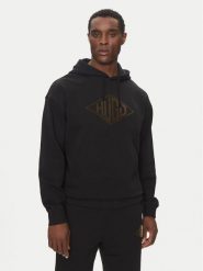 HUGO Bluza Dacorolo 50534947 Czarny Relaxed Fit. Czarne bluzy męskie Hugo, m, bez wzorów, z bawełny, bez kaptura. Za 299.99 zł.