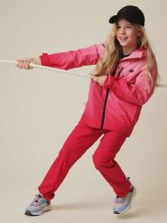 4F Spodnie trekkingowe 2w1 dziewczęce - różowe 164 (13-14 lat). Czerwone spodnie sportowe dla dziewczynek 4f, bez wzorów, z gumy, trekkingowe. Za 249.99 zł.