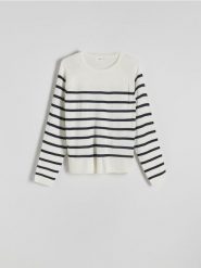 Cienki sweter z wiskozą - wielobarwny. Swetry damskie Reserved, l, bez wzorów, z dzianiny, bez kołnierzyka, bez ramiączek, bez kaptura. W wyprzedaży za 39.99 zł.