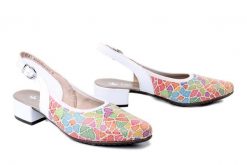 RIEKER 47060-90 multi, czółenka damskie. Czółenka damskie Rieker, bez wzorów, bez obcasa, na obcasie, bez zapięcia. Za 319.90 zł.