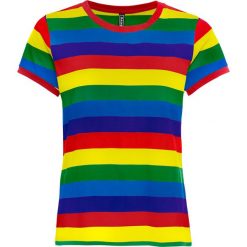 T-shirt w paski bonprix w tęczowe paski. Bluzki damskie marki bonprix. Za 54.99 zł.