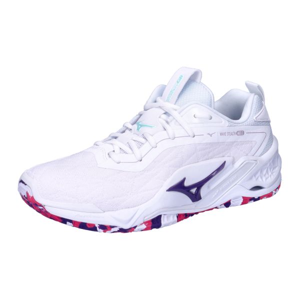 Damskie buty halowe Mizuno Wave Stealth Neo. Białe obuwie sportowe damskie Mizuno, bez wzorów, do piłki ręcznej, mizuno wave. W wyprzedaży za 558.70 zł.