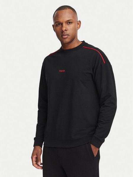 HUGO Bluza Noah 50566160 Czarny Regular Fit. Czarne bluzy męskie Hugo, m, bez wzorów, z bawełny, bez kaptura. Za 341.99 zł.