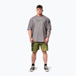 Koszulka treningowa męska NEBBIA Washed-Off Heavyweight No Shortcuts. Szare buty sportowe męskie Nebbia, bez zapięcia, na fitness i siłownię. Za 189.99 zł.