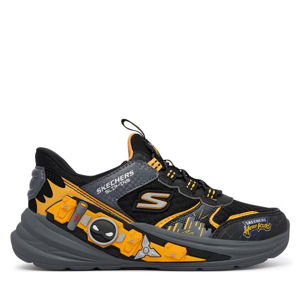 Sneakersy Skechers. Czarne trampki i tenisówki chłopięce Skechers, bez wzorów, bez zapięcia. Za 269.99 zł.