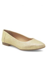 Lasocki Baleriny RST-KAJA-28 Złoty. Żółte baleriny damskie Lasocki, bez wzorów, ze skóry, bez obcasa. Za 149.99 zł.
