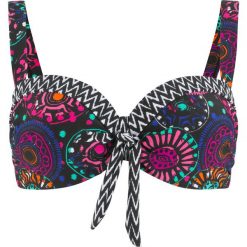 Biustonosz bikini na fiszbinach bonprix różowy z nadrukiem. Czerwone bikini damskie bonprix, z nadrukiem. Za 74.99 zł.