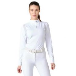 Damska konkursowa koszulka polo z długim rękawem PS of Sweden Madison. Białe koszulki sportowe damskie PS OF SWEDEN, bez wzorów, bez kołnierzyka, bez ramiączek, do jazdy konnej. Za 351.00 zł.