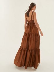 Liu Jo Sukienka letnia MA4070 MA23A Brązowy Regular Fit. Brązowe sukienki damskie Liu Jo, na lato, s, bez wzorów, z bawełny, bez kołnierzyka, bez ramiączek. Za 889.99 zł.