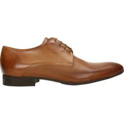 Półbuty PORFIRIO. Brązowe eleganckie półbuty Gino Rossi, ze skóry. W wyprzedaży za 249.90 zł.