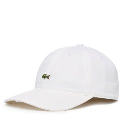 Czapka z daszkiem Lacoste. Białe czapki i kapelusze damskie Lacoste, bez wzorów. Za 269.99 zł.