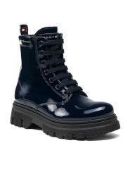Tommy Hilfiger Kozaki T4A5-33040-0775 M Niebieski. Niebieskie buty zimowe dziewczęce Tommy Hilfiger, bez wzorów, ze skóry, bez zapięcia. Za 579.99 zł.