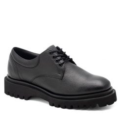 Oxfordy Sergio Bardi. Czarne półbuty damskie Sergio Bardi, bez wzorów, bez obcasa, bez zapięcia. Za 349.99 zł.