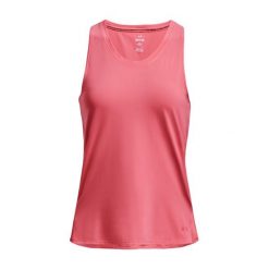 Tank top do biegania damski Under Armour Iso-Chill Laser Tank. Czerwone t-shirty damskie Under Armour, m, bez wzorów, sportowe, bez kołnierzyka. Za 129.99 zł.