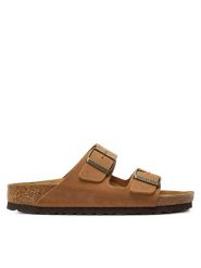 Birkenstock Klapki Arizona Leoi 1028401 Brązowy. Brązowe klapki damskie Birkenstock, bez wzorów, ze skóry, bez obcasa. Za 309.00 zł.