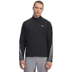 Kurtka z dresu Under Armour Velociti Storm. Czarne kurtki męskie Under Armour, l, bez wzorów, z dresówki, sportowe, bez kaptura. Za 309.50 zł.