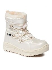 Leaf Śniegowce Sikvik LSIKV201O Beżowy. Brązowe buty zimowe dziewczęce Leaf, ze skóry, bez zapięcia. Za 449.99 zł.