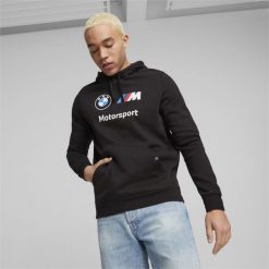 Męska polarowa bluza z kapturem BMW M Motorsport PUMA. Czarne bluzy męskie Puma, m, bez wzorów, z polaru, z kapturem, do biegania. Za 299.00 zł.
