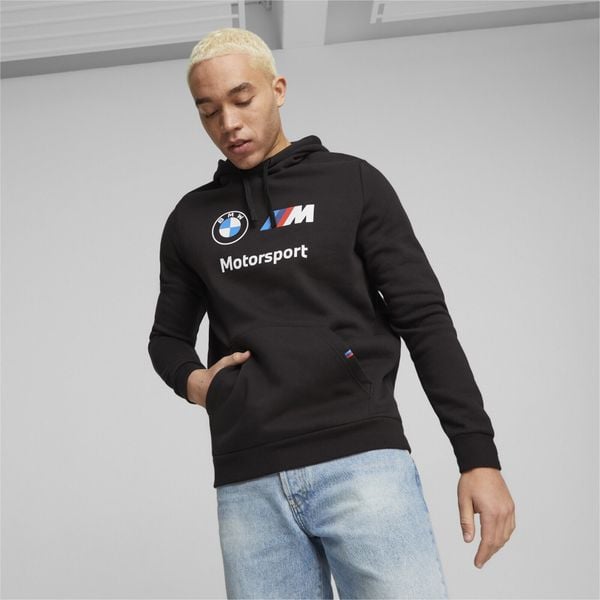 Męska polarowa bluza z kapturem BMW M Motorsport PUMA. Czarne bluzy męskie Puma, m, bez wzorów, z polaru, z kapturem, do biegania. Za 288.80 zł.