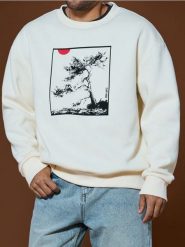 Bluza - beżowy. Brązowe bluzy męskie Sinsay, l, bez wzorów, bez kaptura. W wyprzedaży za 19.99 zł.