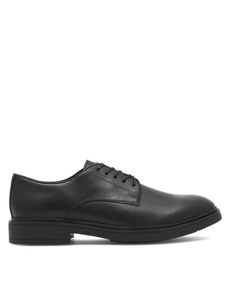 Badura Półbuty JAMES-01 MI08 Czarny. Czarne eleganckie półbuty Badura, ze skóry, wizytowe, bez zapięcia. Za 299.99 zł.