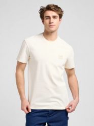MESKA KOSZULKA LEE WW ESSENTIAL TEE ECRU 112370486. T-shirty męskie Lee, s, bez wzorów, bez kołnierzyka. Za 79.99 zł.