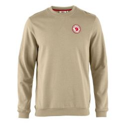 Sweter Męski Fjallraven 1960 Logo Badge. Brązowe swetry przez głowę męskie Fjällräven, m, bez wzorów, z bawełny, bez kołnierzyka. Za 514.15 zł.