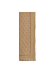 Guess Szal AW5529 VIS03 Beżowy. Brązowe czapki i kapelusze damskie Guess, z aplikacjami, z wiskozy. Za 234.99 zł.