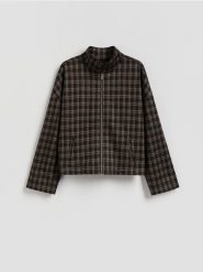 Bluza ze stójką - wielobarwny. Bluzy damskie Reserved, l, bez wzorów, z tkaniny, bez kaptura. Za 179.99 zł.