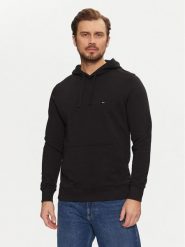 Tommy Hilfiger Bluza Essential MW0MW37235 Czarny Regular Fit. Czarne bluzy męskie Tommy Hilfiger, m, bez wzorów, z bawełny, bez kaptura. Za 299.99 zł.