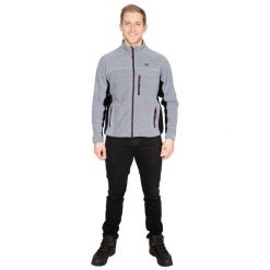 Bluza Polarowa Męska Jynx Z Pełnym Zamkiem. Szare bluzy męskie Trespass, na zimę, m, bez wzorów, z materiału, bez kaptura. Za 193.99 zł.