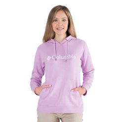 Bluza trekkingowa damska Columbia Logo. Fioletowe bluzy damskie Columbia, xs, bez wzorów, bez kaptura. Za 139.99 zł.