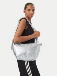 Adidas Torebka Metal Shoulder Bag KH4502 Srebrny. Szare torebki do ręki damskie Adidas, bez wzorów, ze skóry, bez dodatków. Za 149.99 zł.