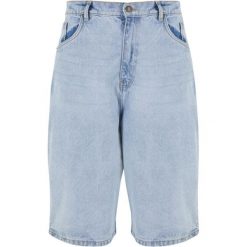 Shorty Męskie Denim Średniej Grubości 90's. Niebieskie krótkie spodenki sportowe męskie Urban Classics, m, bez wzorów, z denimu, trekkingowe. Za 121.99 zł.