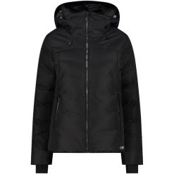 Kurtka damska turystyczna CMP 32W0266. Czarne kurtki snowboardowe damskie CMP, s, bez wzorów, z lycry, bez kaptura, narciarskie. Za 519.99 zł.