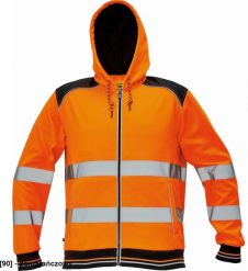 CERVA KNOXFIELD HI-VIS HOODIE - męska, zapinana na zamek bluza z kapturem w wersji hi-vis, mieszanka poliester i bawełna - pomarańczowy M. Brązowe bluzy męskie CERVA, m, bez wzorów, z bawełny, z kapturem. Za 145.14 zł.