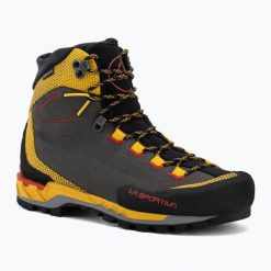 Buty wysokogórskie męskie La Sportiva Trango Tech Leather GTX. Czarne trekkingi męskie La Sportiva, przed kolano, wspinaczkowe, gore-tex. Za 1,350.70 zł.