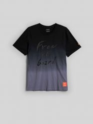 4F T-shirt regular z nadrukiem męski - czarna XL. Czarne t-shirty męskie 4f, m, bez wzorów, z jeansu, klasyczne, bez kołnierzyka. Za 89.99 zł.