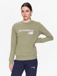 New Balance Bluza Classic Core WT03811 Zielony Relaxed Fit. Zielone bluzy damskie New Balance, xl, bez wzorów, z syntetyku, bez kaptura. Za 119.99 zł.